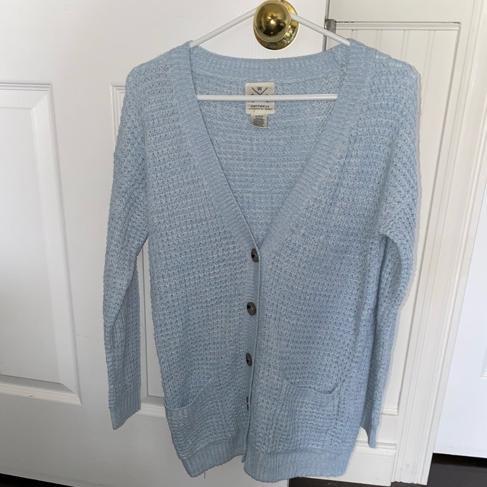 Streetwear Society Sky Blue Button-Up Cardigan